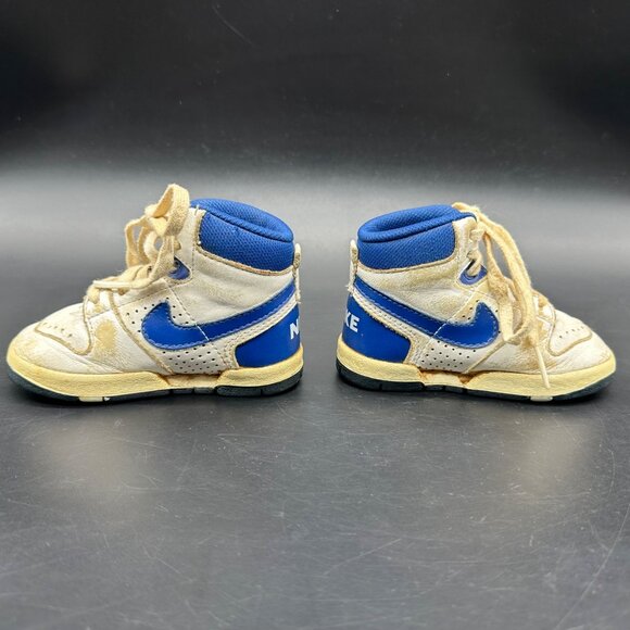 1987 Nike Delta Force Toddler Baby Shoes Blue High Top Sneakers Size 4 READ Vtg - Picture 3 of 15
